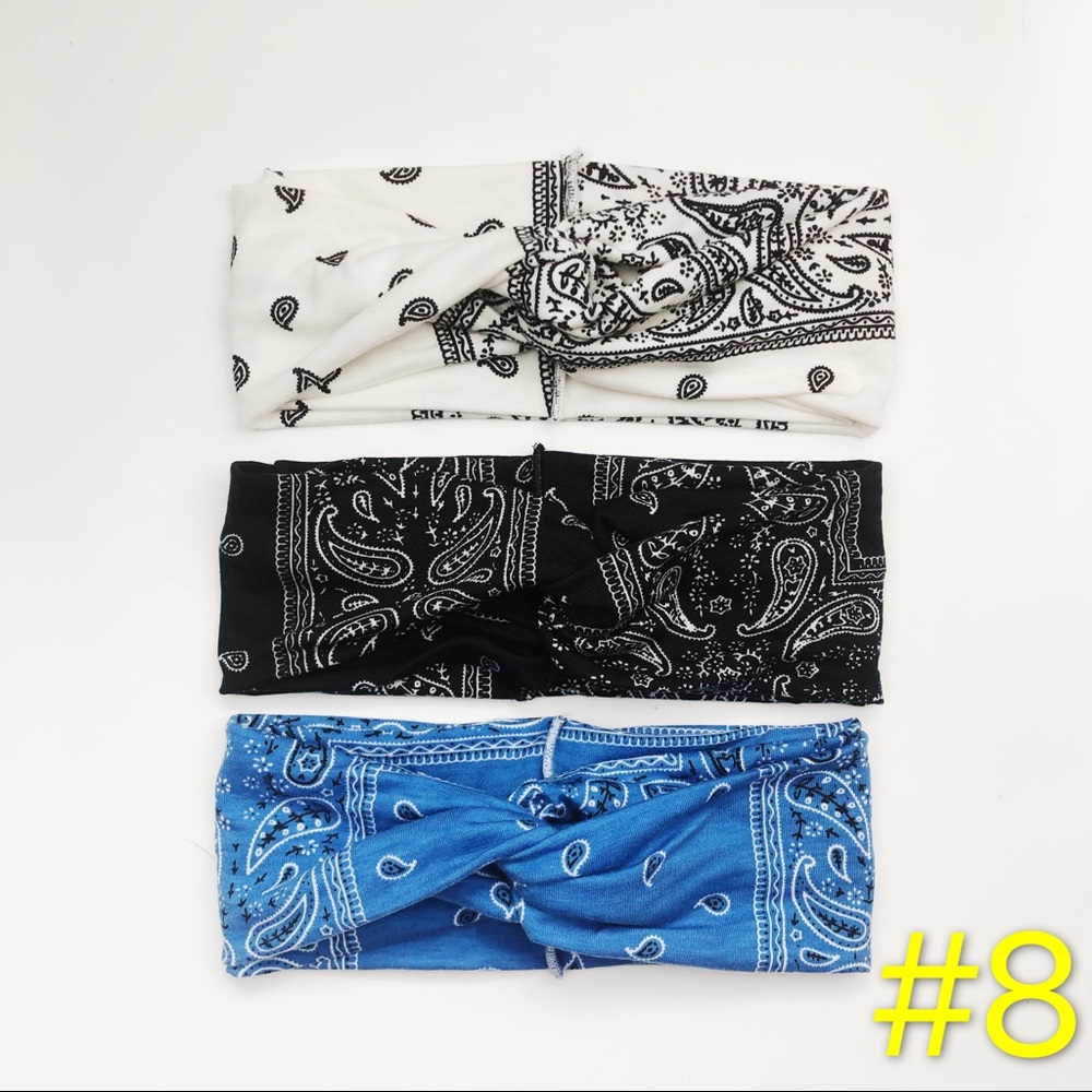 Cross Headbands 3pcs